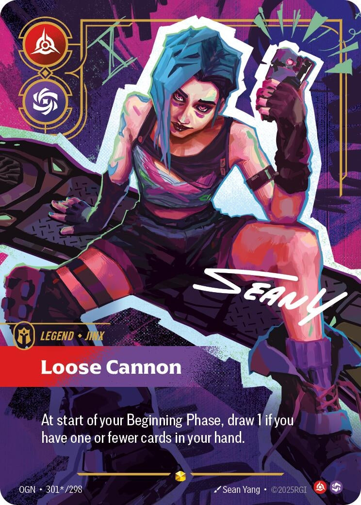 Image for Jinx, Loose Cannon (Signature) (301*/298) (Origins) (OGN) - Riftbound: League of Legends Trading Card Game