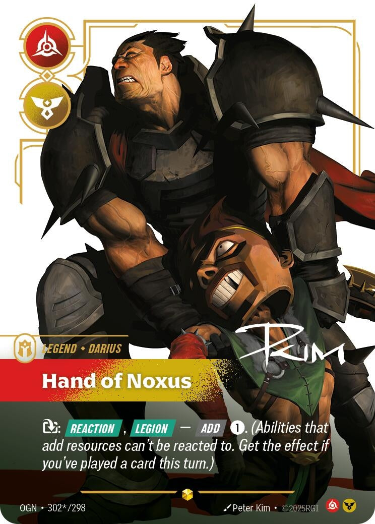 Image for Darius, Hand of Noxus (Signature) (302*/298) (Origins) (OGN) - Riftbound: League of Legends Trading Card Game