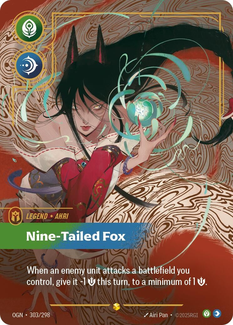 Image for Ahri, Nine-Tailed Fox (Overnumbered) (303/298) (Origins) (OGN) - Riftbound: League of Legends Trading Card Game