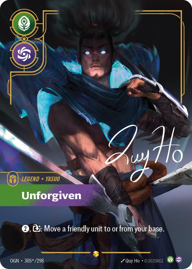 Image for Yasuo, Unforgiven (Signature) (305*/298) (Origins) (OGN) - Riftbound: League of Legends Trading Card Game