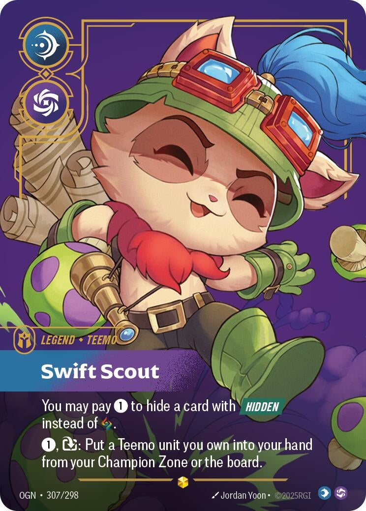 Image for Teemo, Swift Scout (Overnumbered) (307/298) (Origins) (OGN) - Riftbound: League of Legends Trading Card Game