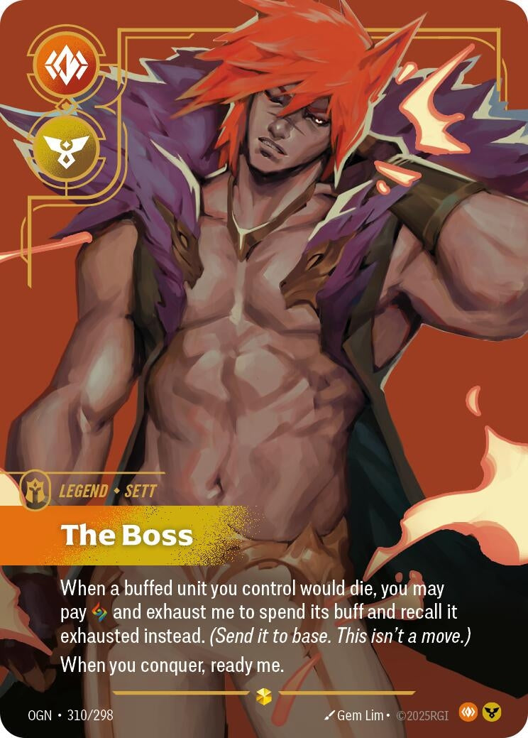 Image for Sett, The Boss (Overnumbered) (310/298) (Origins) (OGN) - Riftbound: League of Legends Trading Card Game