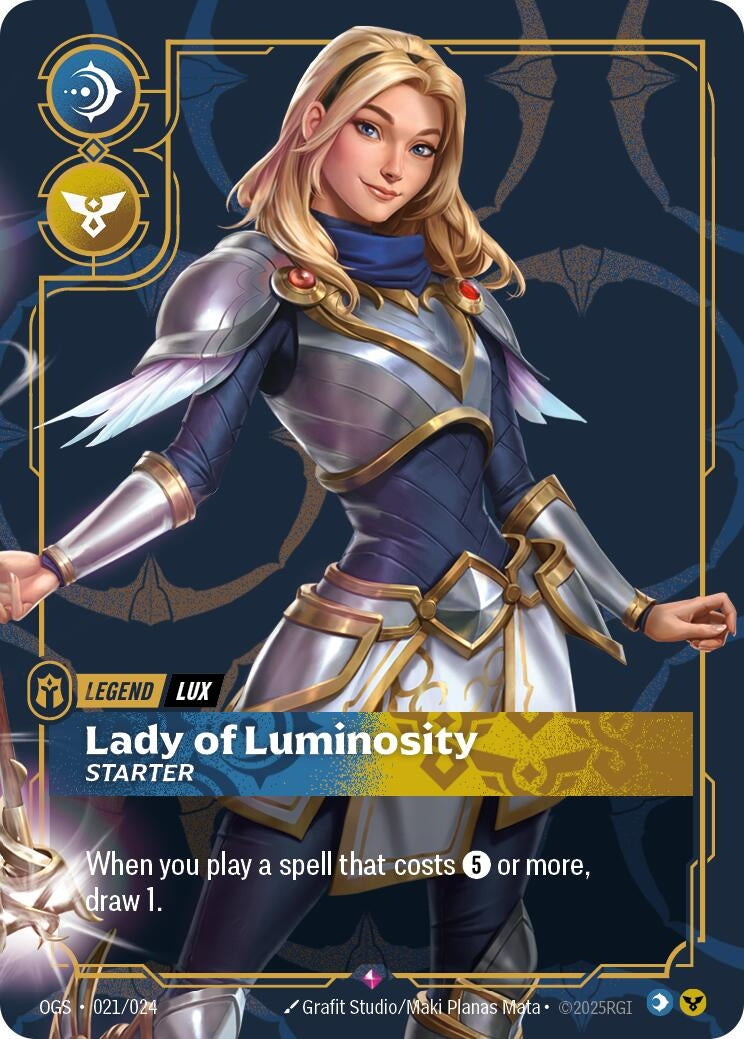Image for Lux, Lady of Luminosity (Starter) (021/024) (Origins: Proving Grounds) (OGS) - Riftbound: League of Legends Trading Card Game