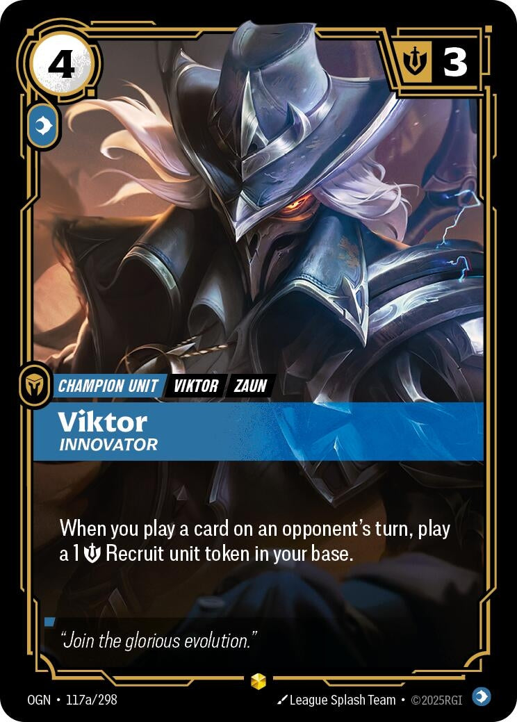 Image for Viktor, Innovator (Alternate Art) (117a/298) (Origins) (OGN) - Riftbound: League of Legends Trading Card Game