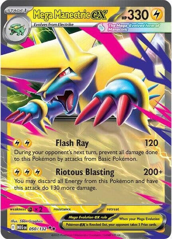 Mega Manectric ex (050/132) (ME01: Mega Evolution) (MEG) Pokemon