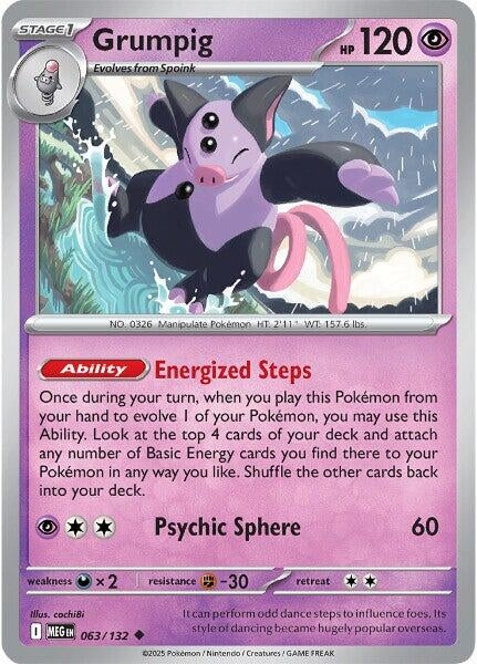 Image for Grumpig (063/132) (ME01: Mega Evolution) - Pokemon