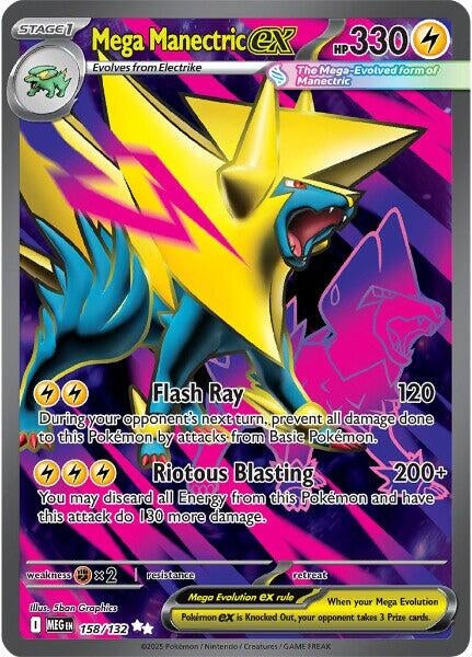 Mega Manectric ex (158/132) (ME01: Mega Evolution) (MEG) Pokemon
