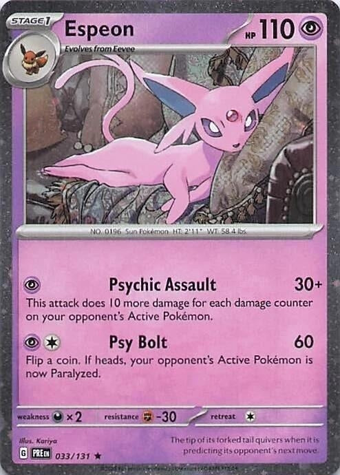Image for Espeon - 033/131 (Cosmos Holo) (033/131) (Miscellaneous Cards & Products) (MCAP) - Pokemon