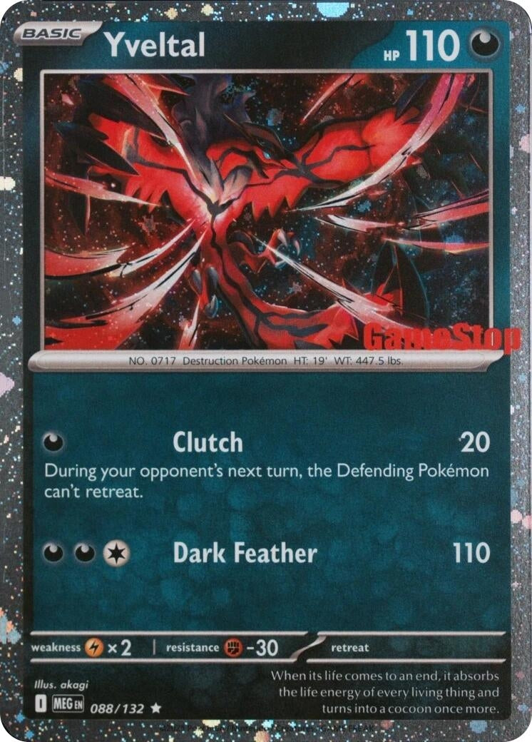 Image for Yveltal (Game Stop) (088/132) (Miscellaneous Cards & Products) (MCAP) - Pokemon