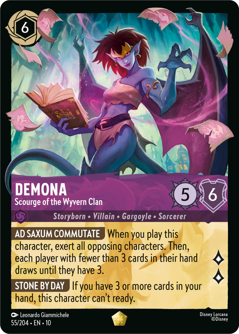 Image for Demona - Scourge of the Wyvern Clan (55/204) (Whispers in the Well) (10) - Disney Lorcana