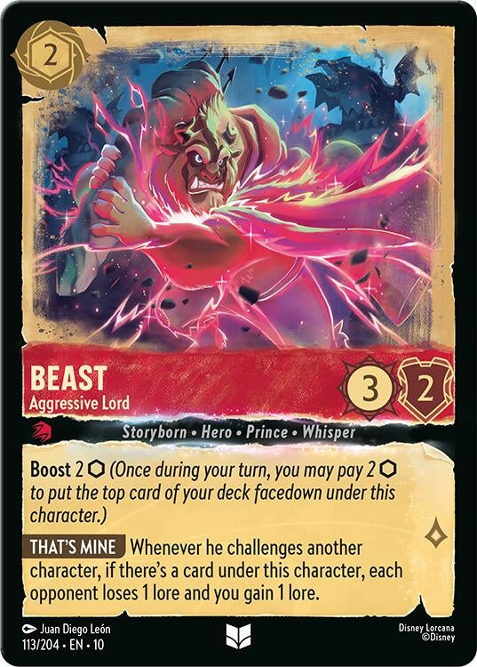 Image for Beast - Aggressive Lord (113/204) (Whispers in the Well) (10) - Disney Lorcana