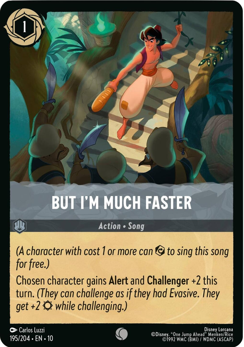 Image for But I'm Much Faster (195/204) (Whispers in the Well) (10) - Disney Lorcana