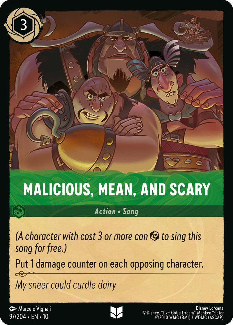 Image for Malicious, Mean, and Scary (97/204) (Whispers in the Well) (10) - Disney Lorcana