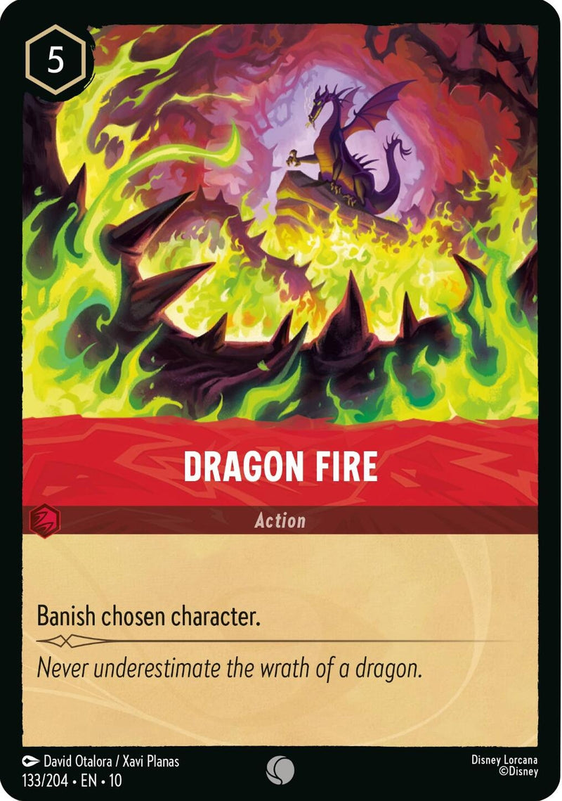 Image for Dragon Fire (133/204) (Whispers in the Well) (10) - Disney Lorcana