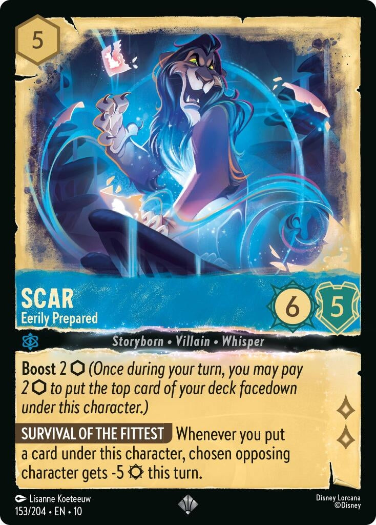 Image for Scar - Eerily Prepared (153/204) (Whispers in the Well) (10) - Disney Lorcana