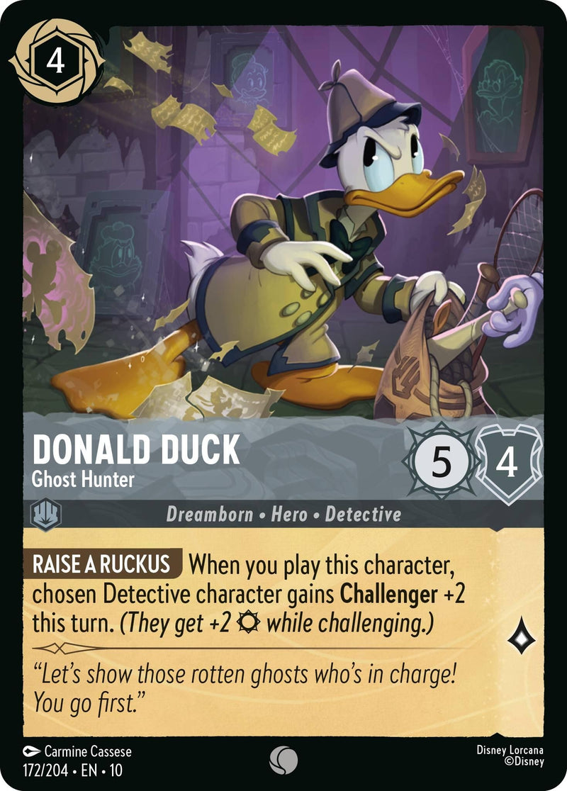 Image for Donald Duck - Ghost Hunter (172/204) (Whispers in the Well) (10) - Disney Lorcana
