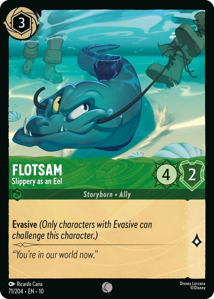 Flotsam - Slippery as an Eel (71/204) (Whispers in the Well) Disney Lorcana