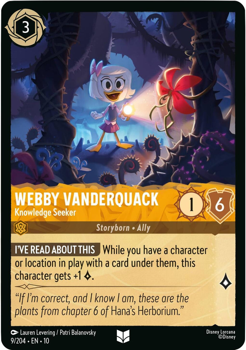 Image for Webby Vanderquack - Knowledge Seeker (9/204) (Whispers in the Well) (10) - Disney Lorcana