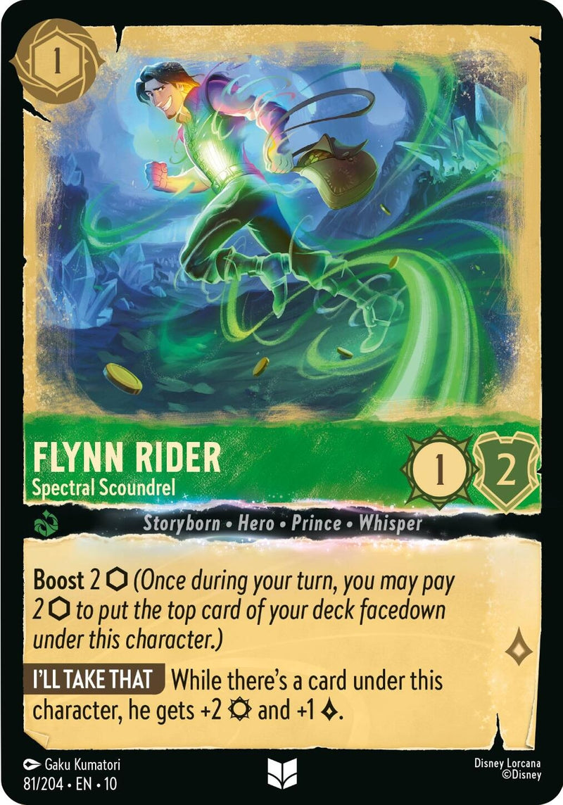 Image for Flynn Rider - Spectral Scoundrel (81/204) (Whispers in the Well) (10) - Disney Lorcana