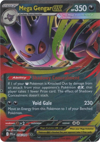 Mega Gengar ex (056/094) (ME02: Phantasmal Flames) (PFL) Pokemon