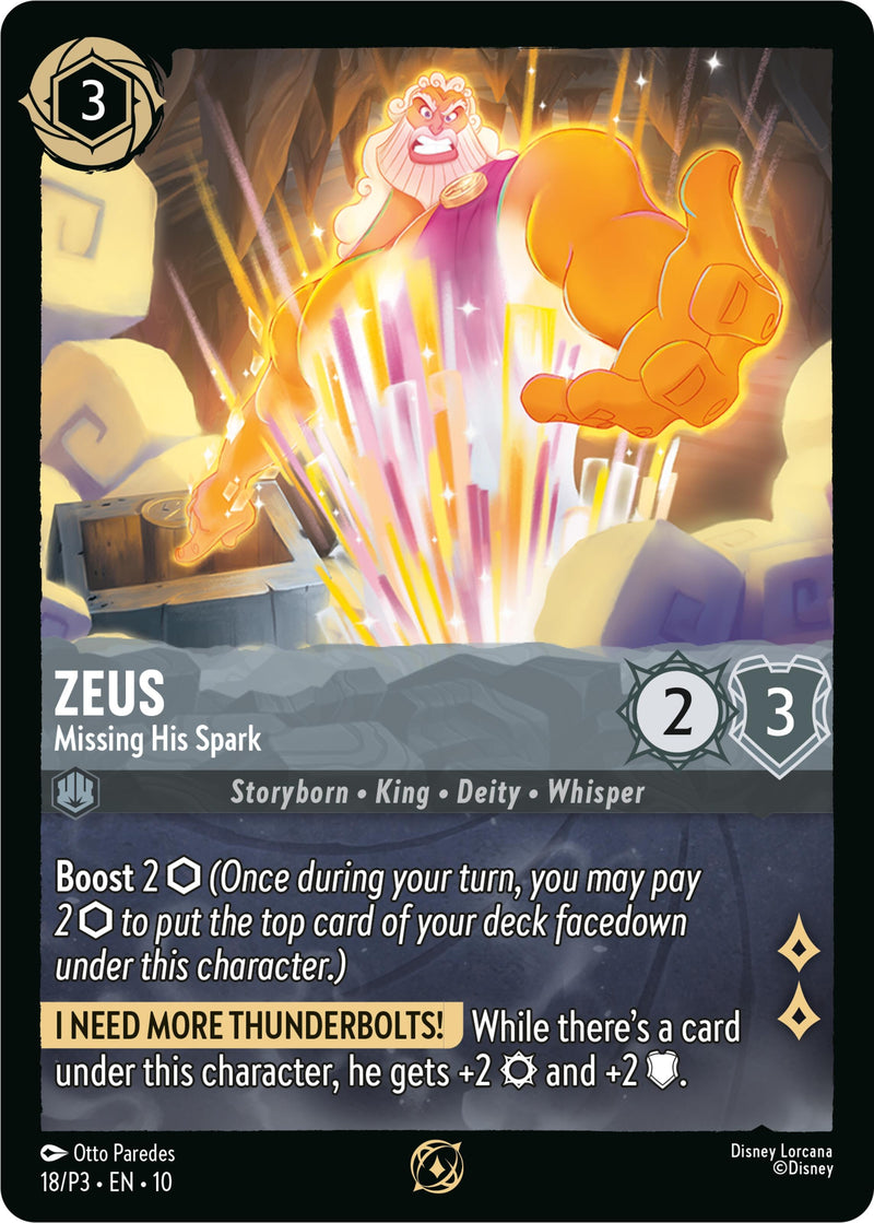 Image for Zeus - Missing His Spark (18) (Disney Lorcana Promo Cards) (DLPC) - Disney Lorcana