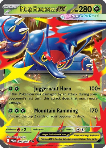 Mega Heracross ex (004/094) (ME02: Phantasmal Flames) (PFL) Pokemon