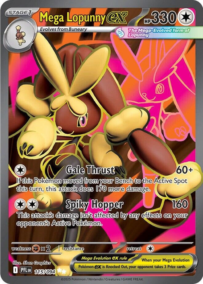 Mega Lopunny ex (115/094) (ME02: Phantasmal Flames) (PFL) Pokemon