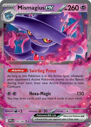 Mismagius ex (036/094) (ME02: Phantasmal Flames) (PFL) Pokemon