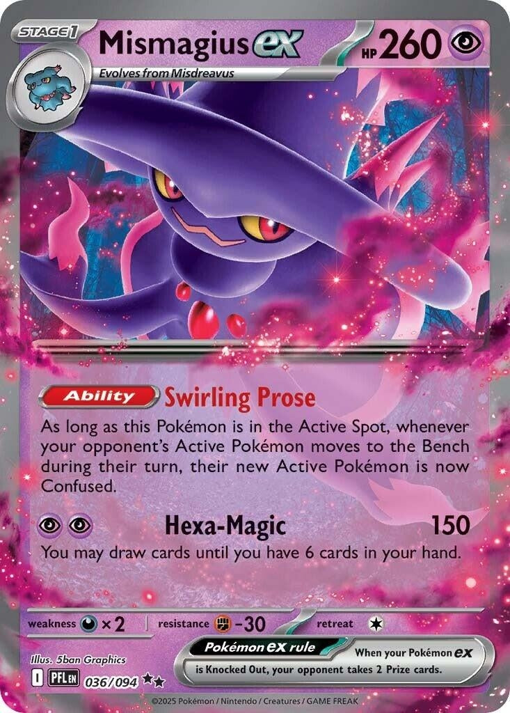 Mismagius ex (036/094) (ME02: Phantasmal Flames) (PFL) Pokemon