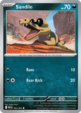 Image for Sandile (064/094) (ME02: Phantasmal Flames) - Pokemon