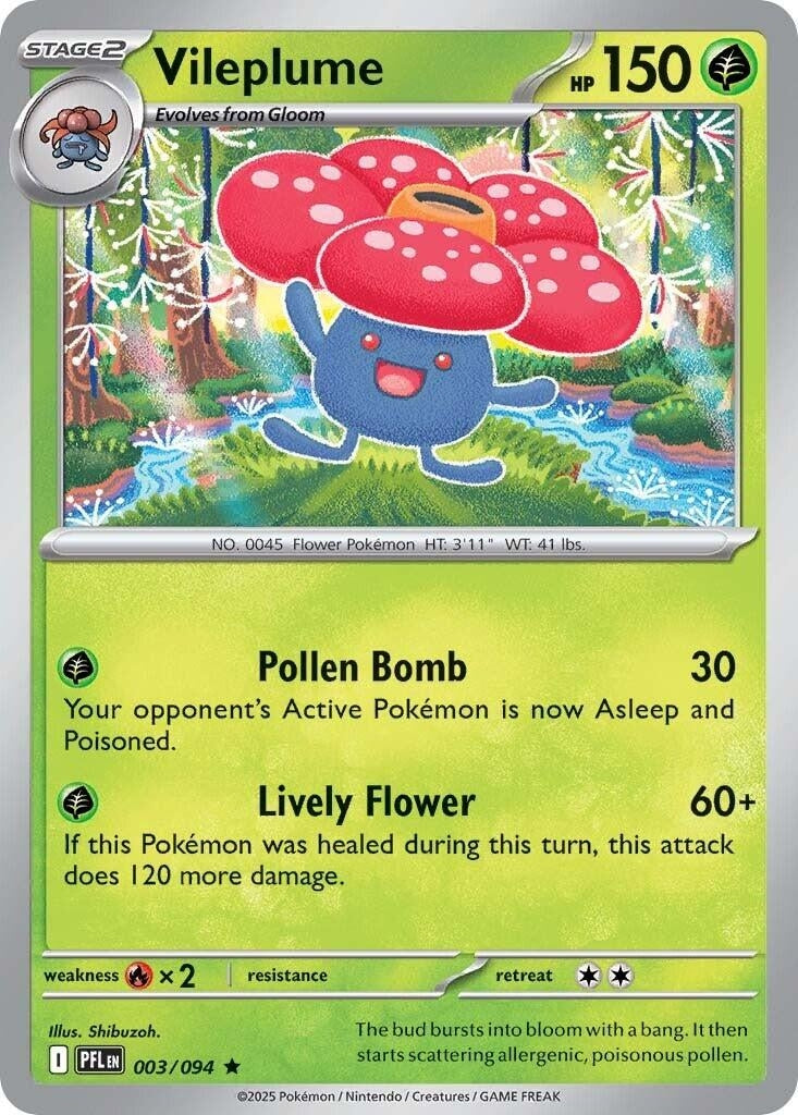 Image for Vileplume (003/094) (ME02: Phantasmal Flames) - Pokemon