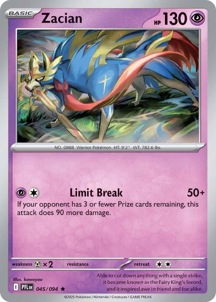 Image for Zacian (045/094) (ME02: Phantasmal Flames) - Pokemon