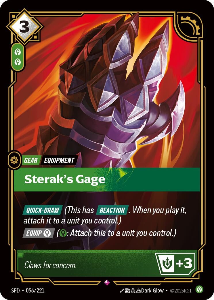Image for Sterak's Gage (056/221) (Spiritforged) (SFD) - Riftbound: League of Legends Trading Card Game