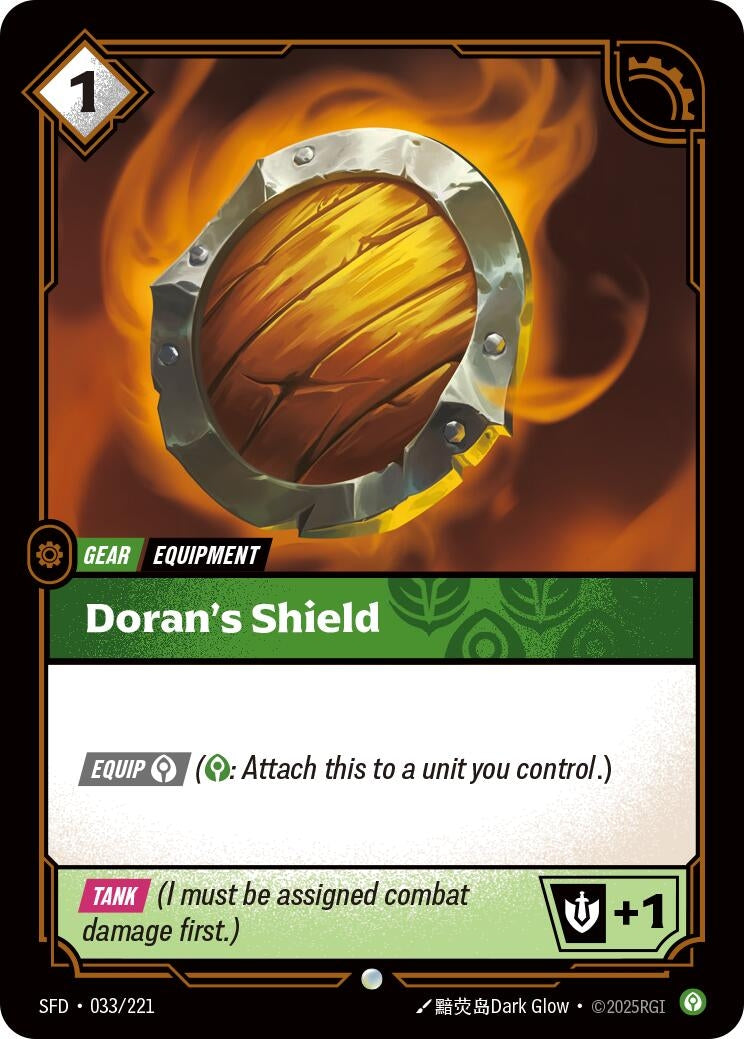 Image for Doran's Shield (033/221) (Spiritforged) (SFD) - Riftbound: League of Legends Trading Card Game