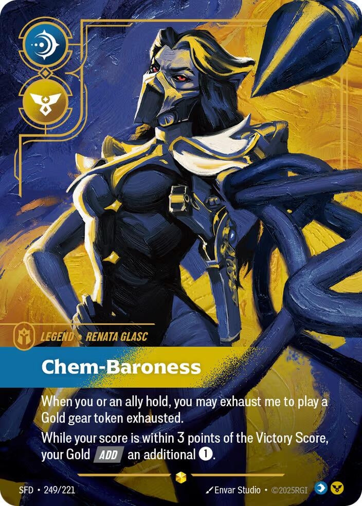 Image for Renata Glasc, Chem-Baroness (Overnumbered) (249/221) (Spiritforged) (SFD) - Riftbound: League of Legends Trading Card Game