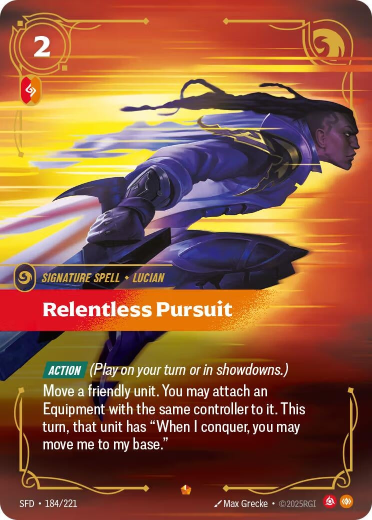 Image for Relentless Pursuit (184/221) (Spiritforged) (SFD) - Riftbound: League of Legends Trading Card Game