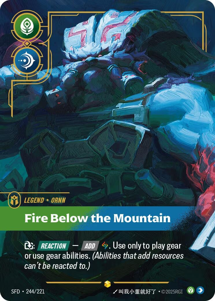 Image for Ornn, Fire Below the Mountain (Overnumbered) (244/221) (Spiritforged) (SFD) - Riftbound: League of Legends Trading Card Game