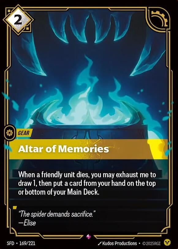 Image for Altar of Memories (169/221) (Spiritforged) (SFD) - Riftbound: League of Legends Trading Card Game