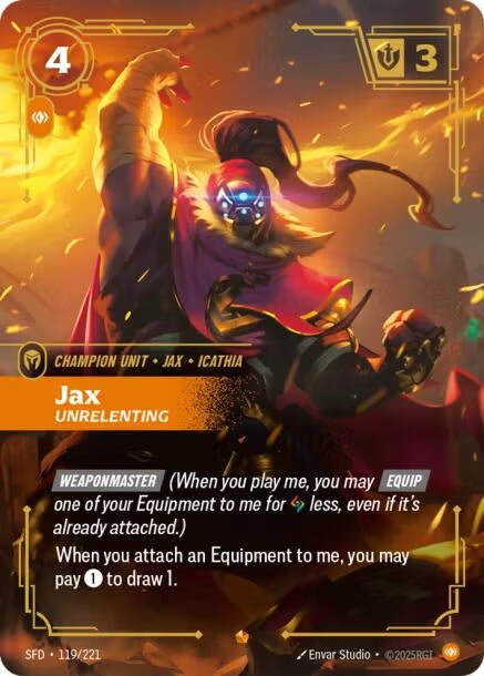 Image for Jax, Unrelenting (119/221) (Spiritforged) (SFD) - Riftbound: League of Legends Trading Card Game