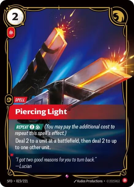 Image for Piercing Light (023/221) (Spiritforged) (SFD) - Riftbound: League of Legends Trading Card Game
