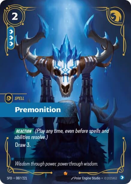 Image for Premonition (087/221) (Spiritforged) (SFD) - Riftbound: League of Legends Trading Card Game