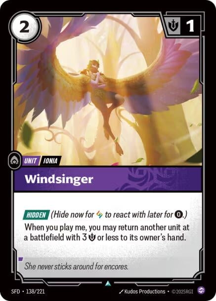 Image for Windsinger (138/221) (Spiritforged) (SFD) - Riftbound: League of Legends Trading Card Game