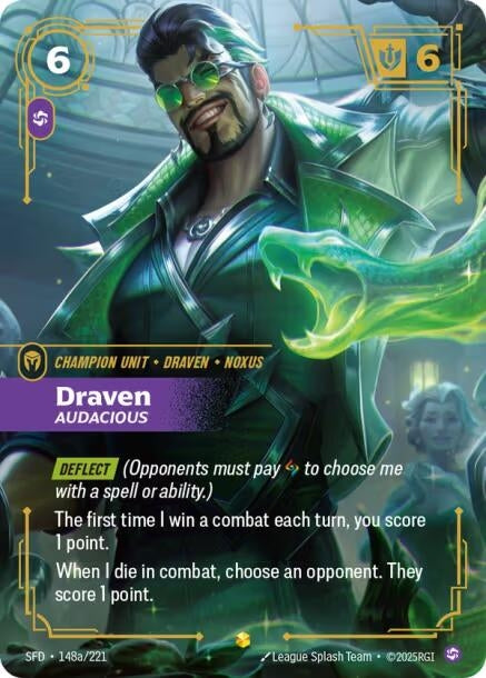 Image for Draven, Audacious (Alternate Art) (148a/221) (Spiritforged) (SFD) - Riftbound: League of Legends Trading Card Game