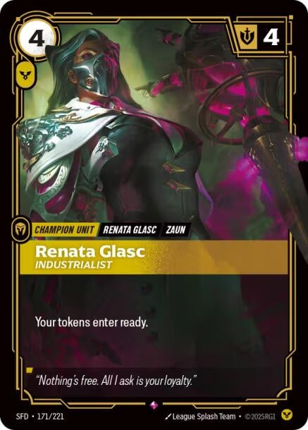 Image for Renata Glasc, Industrialist (171/221) (Spiritforged) (SFD) - Riftbound: League of Legends Trading Card Game
