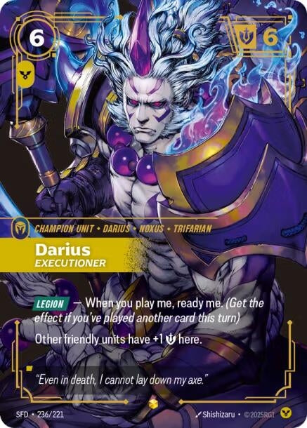 Image for Darius, Executioner (Overnumbered) (236/221) (Spiritforged) (SFD) - Riftbound: League of Legends Trading Card Game