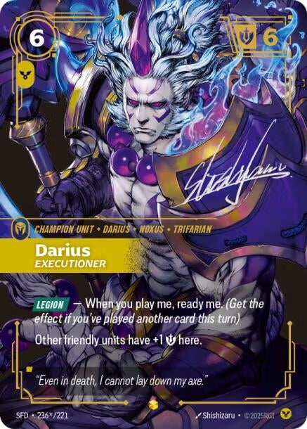 Image for Darius, Executioner (Signature) (236*/221) (Spiritforged) (SFD) - Riftbound: League of Legends Trading Card Game