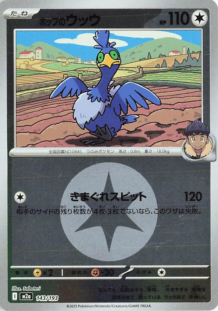 Image for Hop's Cramorant (Energy Symbol Pattern) (143/193) (M2a: High Class Pack: MEGA Dream ex) (M2a) - Pokemon Japan