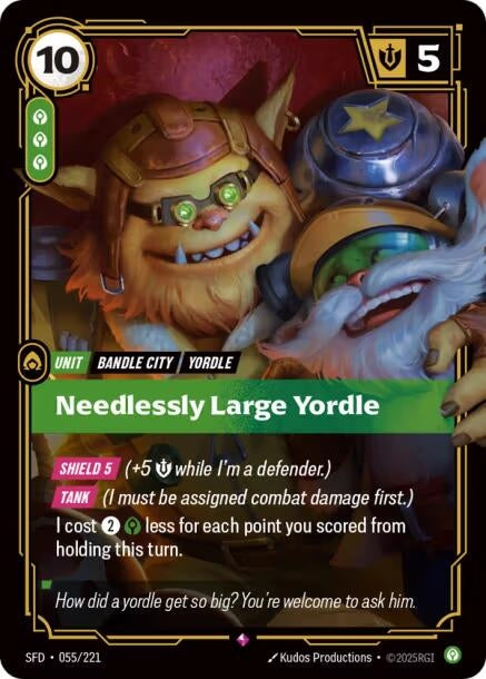 Image for Needlessly Large Yordle (055/221) (Spiritforged) (SFD) - Riftbound: League of Legends Trading Card Game