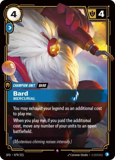 Image for Bard, Mercurial (079/221) (Spiritforged) (SFD) - Riftbound: League of Legends Trading Card Game