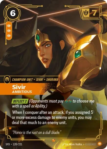 Image for Sivir, Ambitious (120/221) (Spiritforged) (SFD) - Riftbound: League of Legends Trading Card Game